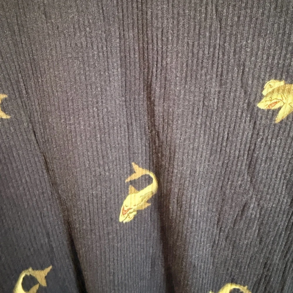 Blue V-Neck Dolphin Print Tunic - Picture 4 of 7